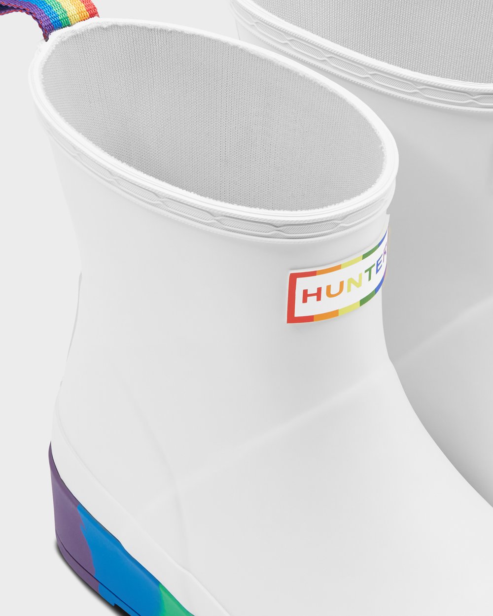 Hunter Original Pride Flatform Rain Play Boots - Sale Online Womens White - WLHCDZ589